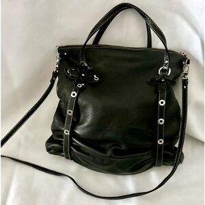 Gianni Chiarini Italian Soft Slouchy Pebble Leather Crossbody Shoulder Bag EUC